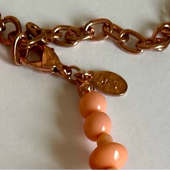 Vintage Joan Rivers Classics Collection Chunky Peach Resin Bead Necklace Y2K - Picture 3 of 5